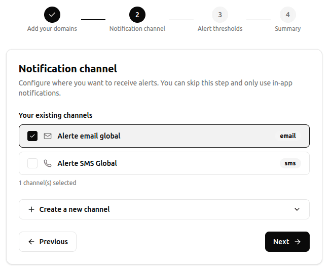 Step 2: Add your first domain